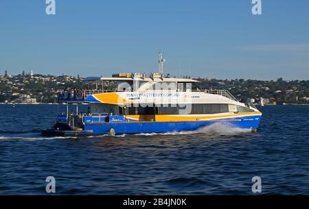 La baia del porto di Sydney lungo il sobborgo di Vaucluse, Sydney AU Foto Stock