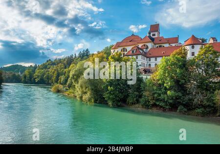 Germania, Baviera, Füssen, Monastero Di San Mang, Lech Foto Stock