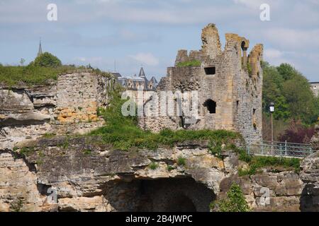 Dente Creuse - Parte Cava Della fortezza su Montée de Clausen, Lussemburgo, Europa Foto Stock