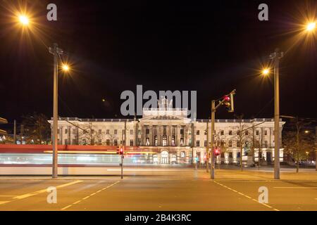 Residenzschloss, Schlossplatz, Ora Blu, Facciata, Architettura, Notte, Braunschweig, Bassa Sassonia, Germania, Europa Foto Stock