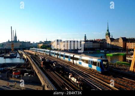 Stoccolma, Svezia, edifici storici a Gamla Stan, città vecchia, patrimonio dell'umanità dell'UNESCO Foto Stock