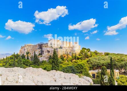 Acropoli di Atene, Atene, Grecia, Europa Foto Stock