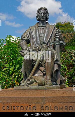 Monumento A Cristoforo Colombo, Parque De Santa Catarina, Funchal, Madeira, Portogallo Foto Stock