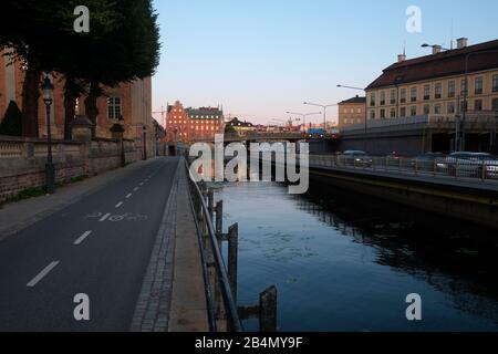 Stoccolma, Svezia, edifici storici a Gamla Stan, città vecchia, patrimonio dell'umanità dell'UNESCO Foto Stock