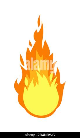 fuoco di palla di fuoco caldo pericolo di fiamma illustrazione Foto Stock