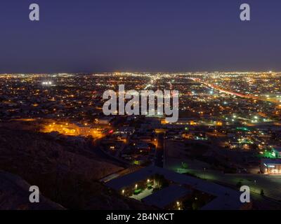 Panorama aereo di El Paso, vista da Murchison Park, Scenic Drive Foto Stock