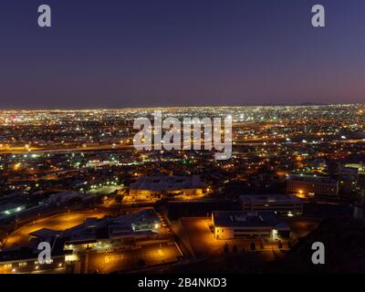 Panorama aereo di El Paso, vista da Murchison Park, Scenic Drive Foto Stock