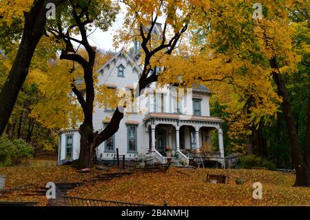 Estate indiana a Matamoras, Pennsylvania, Stati Uniti, casa vittoriana Foto Stock