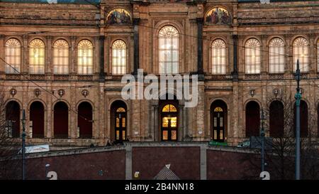 Parlamento Di Stato Bavarese, Maximilianeum, Monaco, Baviera, Tempo Di Natale Foto Stock