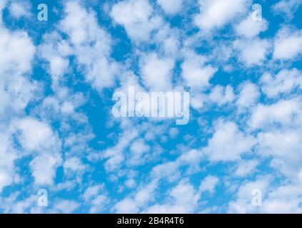 Il cielo blu con nuvole bianche. Foto Stock