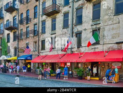 River Street Sweets Candy Store Foto Stock