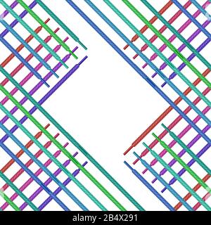 Motivo Shoelace Colorato Sullo Sfondo Bianco Illustrazione Vettoriale