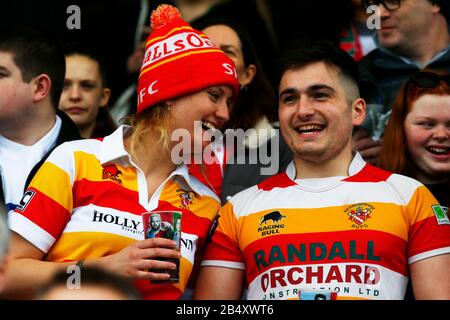 Londra, Regno Unito. 07th marzo 2020. Inghilterra Tifosi Durante Guinness Sei Nazioni Tra Inghilterra Donne E Galles Donne Al Twickenham Stoop Stadium, Londra, Inghilterra Il 07 Marzo 2020 Credito: Azione Foto Sport/Alamy Live News Foto Stock