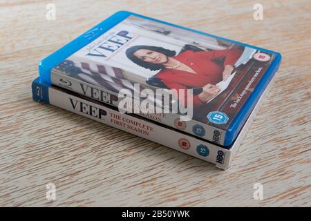 Prima serie su Blu-ray di Satira Veep Foto Stock