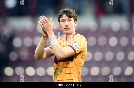 Tynecastle Park, Edimburgo, Scozia, Regno Unito. 7th Mar, 2020. Scottish Premiership Hearts V Motherwell. Motherwell Scorer Christopher a tempo pieno . Credito: Eric mccowat/Alamy Live News Foto Stock