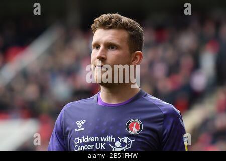Londra, Regno Unito. 07th Mar, 2020. Dillon Phillips di Charlton durante la partita Sky Bet Championship tra Charlton Athletic e Middlesbrough a Valley, Londra, sabato 7th marzo 2020. (Credit: Ivan Yordanov | MI News) La Fotografia può essere utilizzata solo per scopi editoriali di giornali e/o riviste, licenza richiesta per uso commerciale Credit: Mi News & Sport /Alamy Live News Foto Stock