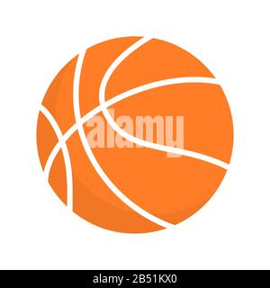 Icona arancione della palla da basket icona vettore clipart. Illustrazione Vettoriale