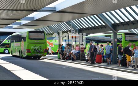 Zentraler Omnibusbahnhof, Messedamm, Westend, Charlottenburg di Berlino, Deutschland Foto Stock