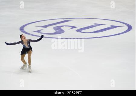 Alysa LIU dagli Stati Uniti, durante il programma Ladies Free ai campionati ISU World Junior Figure Skating 2020 presso la Tondiraba Ice Hall, il 07 marzo 2020 a Tallinn, Estonia. Credit: Raniero Corbelletti/Aflo/Alamy Live News Foto Stock