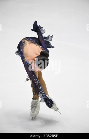 Alysa LIU dagli Stati Uniti, durante il programma Ladies Free ai campionati ISU World Junior Figure Skating 2020 presso la Tondiraba Ice Hall, il 07 marzo 2020 a Tallinn, Estonia. Credit: Raniero Corbelletti/Aflo/Alamy Live News Foto Stock