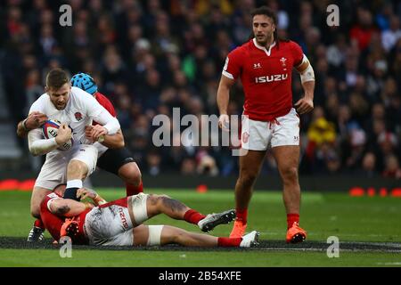 Londra, Regno Unito. 7th Feb 2020. Elliot Daly of England durante la Guinness Six Nations tra Inghilterra e Galles al Twickenham Stadium, Londra, Inghilterra, il 07 marzo 2020. (Foto Di Mitchell Gunn/Espa-Images) Credito: Agenzia Fotografica Sportiva Europea/Alamy Live News Foto Stock