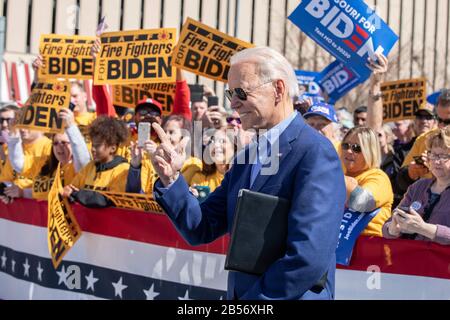 St. Louis, Missouri, Stati Uniti. 7th Mar, 2020. Il vice presidente Joe Biden ha parlato ad un raduno Di Campagna Di Uscita Del Voto a St. Louis, Missouri sabato 7 marzo 2020. Credito: Lora Olive/Zuma Wire/Alamy Live News Foto Stock