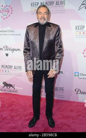 Las Vegas, Nevada, Stati Uniti. 7th Mar, 2020. Neil Diamond agli arrivi per Keep Memory Alive Honors 24th, Power of Love Gala annuale, MGM Grand Garden Arena, Las Vegas, NV 7 marzo 2020. Credit: Mora/Everett Collection/Alamy Live News Foto Stock