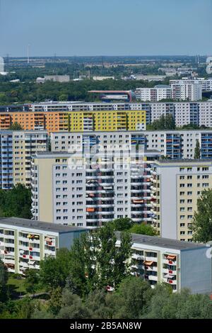 Wohnsiedlung, Marzahn di Berlino, Deutschland Foto Stock