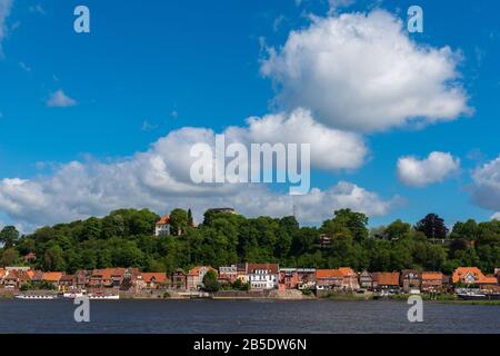 Città storica di Lauenburg sul fiume Elba, Contea di Lauenburg, Schleswig-Holstein, Germania settentrionale, Europa centrale Foto Stock