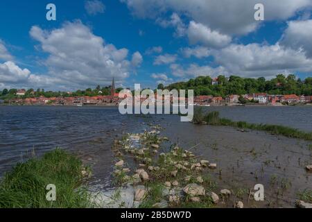 Città storica di Lauenburg sul fiume Elba, Contea di Lauenburg, Schleswig-Holstein, Germania settentrionale, Europa centrale Foto Stock