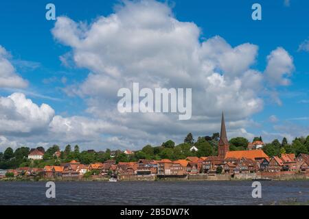 Città storica di Lauenburg sul fiume Elba, Contea di Lauenburg, Schleswig-Holstein, Germania settentrionale, Europa centrale Foto Stock