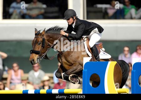 Norman dello Joio (USA) riding Popeye, Winter Festival equestre, Wellington Florida, PBIEC tazza inaugurale Gennaio 2007 Foto Stock