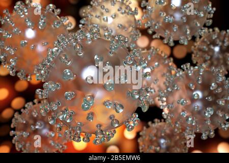 Illustrazione artistica 3D del coronavirus Foto Stock