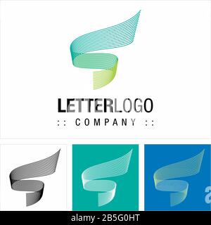 Logo (Logotipo) Di Vector Symbol Company (Agenzia Di Viaggio) Spiral (Lettera S). Linee Multiple, Movimento, Dinamico, Astratto, Icona Di Stile Minimalista Illustrazione Vettoriale