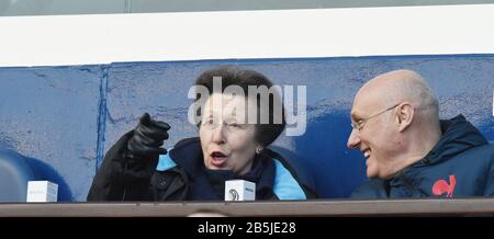 BT Murrayfield Stadium.Edinburgh.Scotland, Regno Unito. 8th Mar, 2020. Partita Di Test Del Guinness Delle Sei Nazioni Scozia Contro Francia. Sua Altezza Reale La Principessa Reale . Credito: Eric mccowat/Alamy Live News Foto Stock