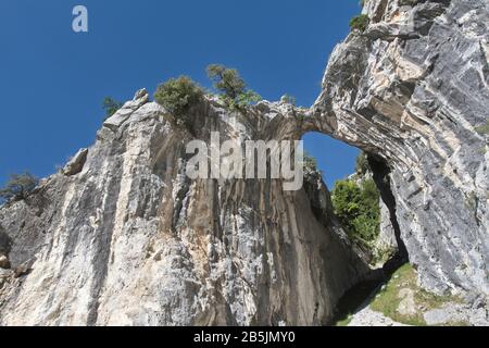 Gole CARES, Principato delle Asturie/Spagna; 05 agosto 2015. Questa gola, con i suoi stretti passi e calanchi, si trova proprio nel cuore del Picos de Eur Foto Stock