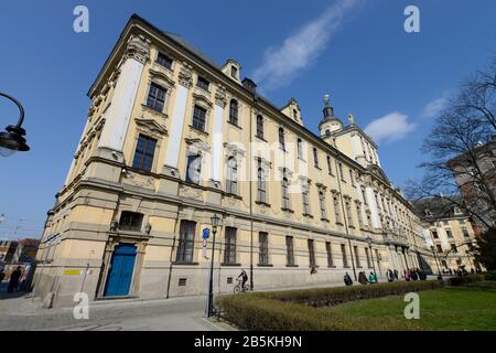 Hauptgebaeude, Universitaet, Plac Uniwersytecki, Breslau, Niederschlesien, Polen Foto Stock