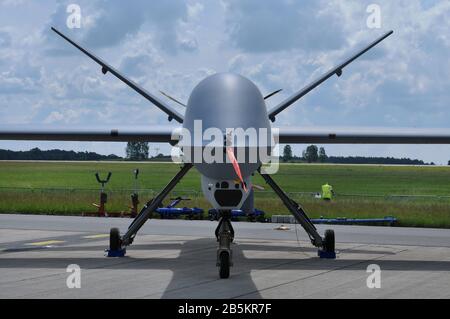 Drohne, Predator B, U.S. Esercito, Ila, Berlino-Schoenefeld, Deutschland Foto Stock