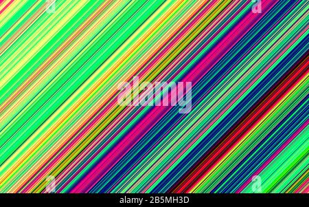 Linee inclinate astratte sfondo, forme geometriche e texture di linee colorate. Illustrazione per sfondo o design. Foto Stock