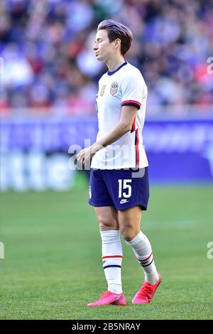 Harrison, New Jersey, Stati Uniti. 8th Mar, 2020. USWNT Forward MEGAN RAPINOE (15) è visto durante la partita della SheBelives Cup alla Red Bull Arena di Harrison New Jersey USA sconfigge Spagna 1 a 0 credito: Brooks Von Arx/ZUMA Wire/Alamy Live News Foto Stock