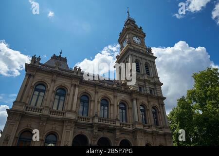 Vista esterna del vecchio ufficio postale, anche il centro visitatori. A Bendigo, Victoria, Australia. Foto Stock