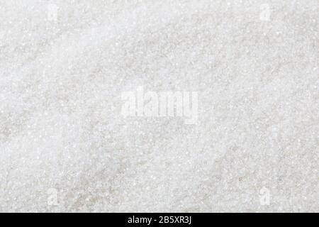 Fondo di zucchero bianco granulato Foto Stock