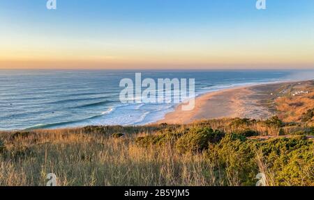 Città di Nazare in Portogallo Europa Foto Stock