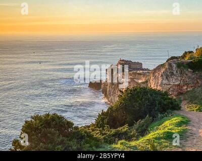 Città di Nazare in Portogallo Europa Foto Stock