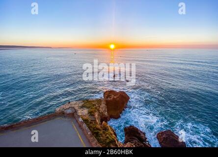 Città di Nazare in Portogallo Europa Foto Stock