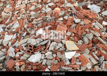 Pila di detriti closeup Foto Stock
