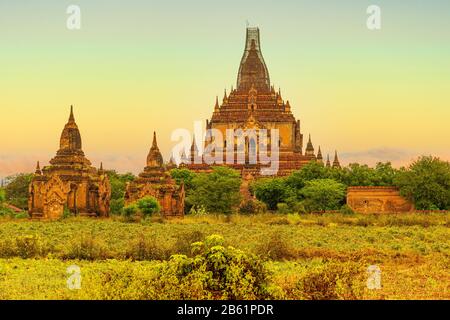 Il Tempio Sulamani A Minnanthu Vicino Bagan, Myanmar Foto Stock
