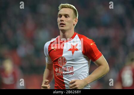 Praga, Repubblica Ceca. 8th Mar, 2020. PETR SEVCIK di Slavia durante la partita della lega calcistica ceca Slavia Praha vs Sparta Praha a Praga nella Repubblica Ceca. Credito: Slavek Ruta/Zuma Wire/Alamy Live News Foto Stock