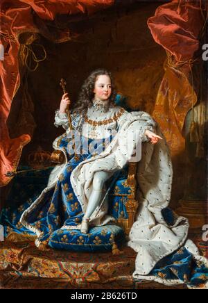 Luigi XV di Francia (1710-1774), come bambino, ritratto dipinto dopo Hyacinthe Rigaud, circa 1716-1724 Foto Stock