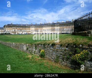 Royal Crescent, Bath, Somerset, Inghilterra, Regno Unito. Foto Stock